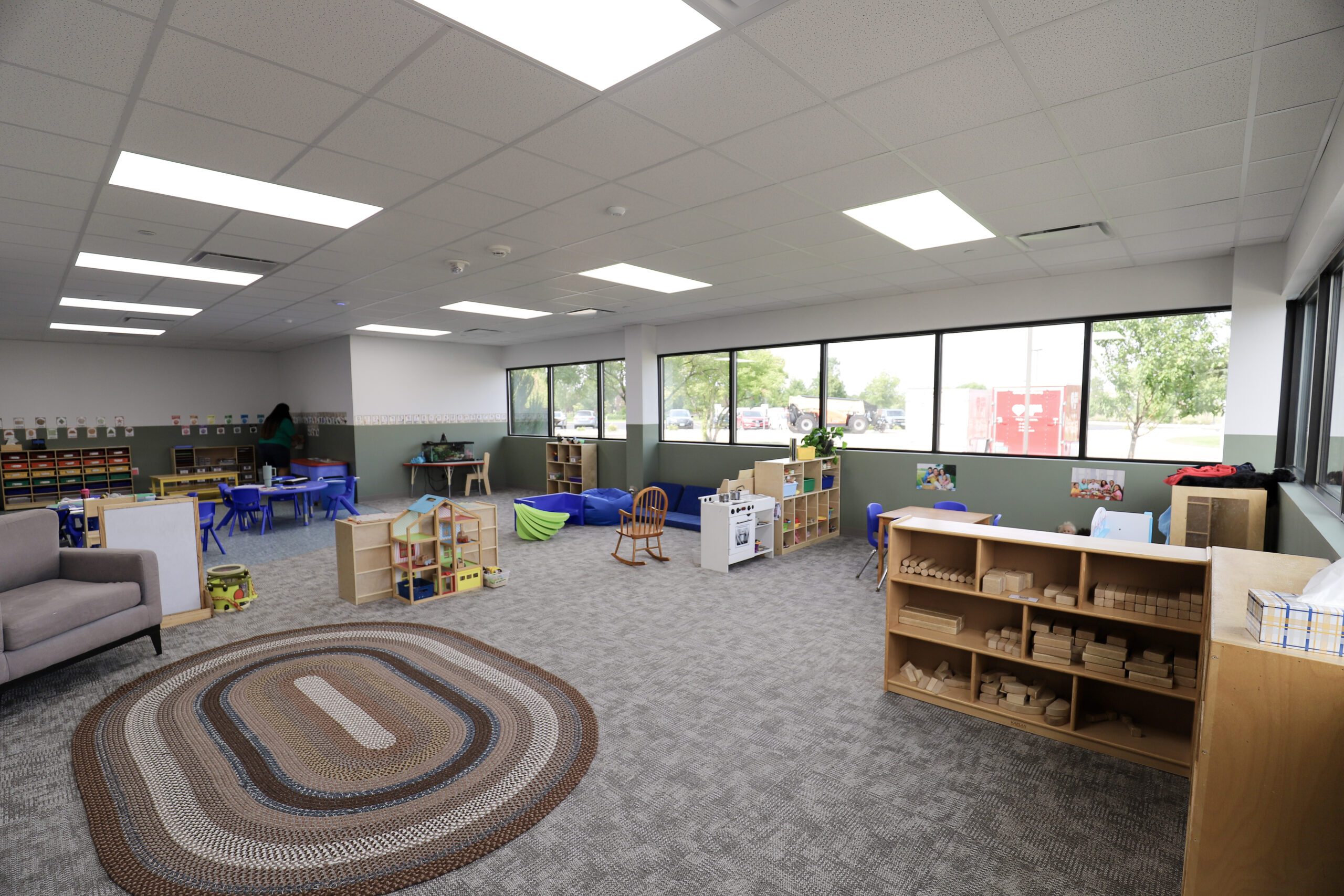 Classroom at Peace Academy filled with toys and educational materials