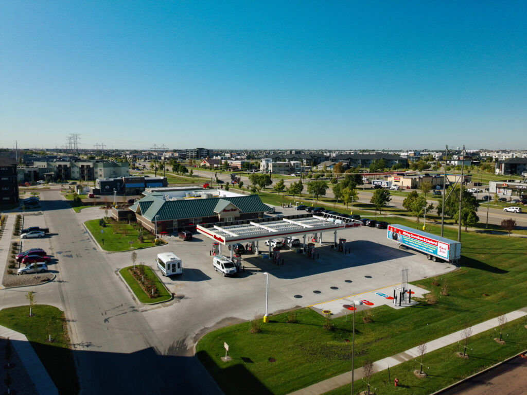Aerial view of Kwik Start on 45th in Fargo