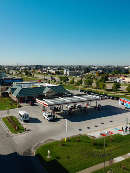 Aerial view of Kwik Start on 45th in Fargo