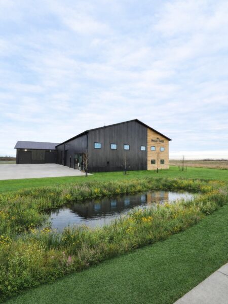 Dakota Timber in Horace, North Dakota - Exterior with black panels and wood accent