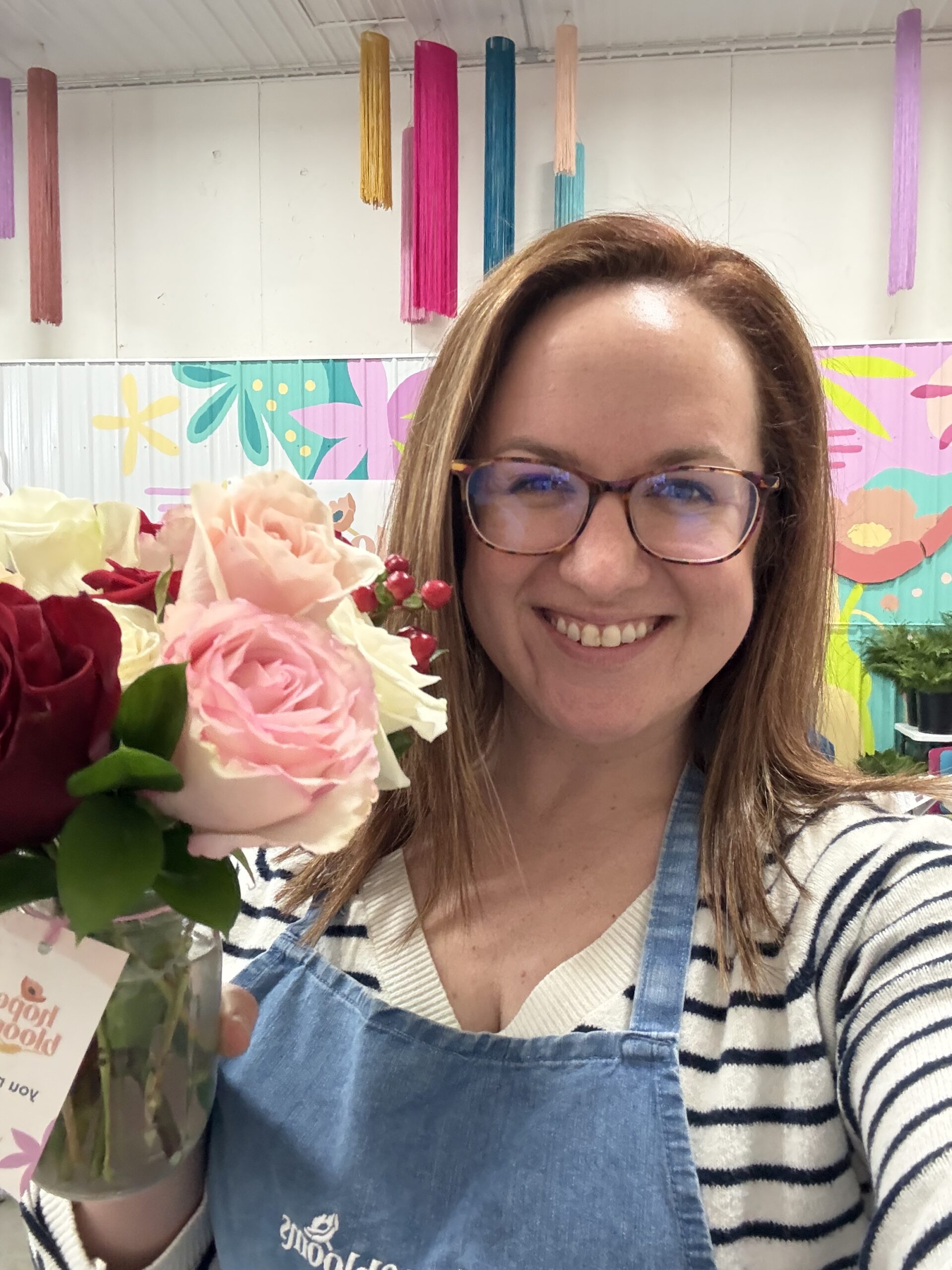 Hannah Savoy working with Hope Blooms