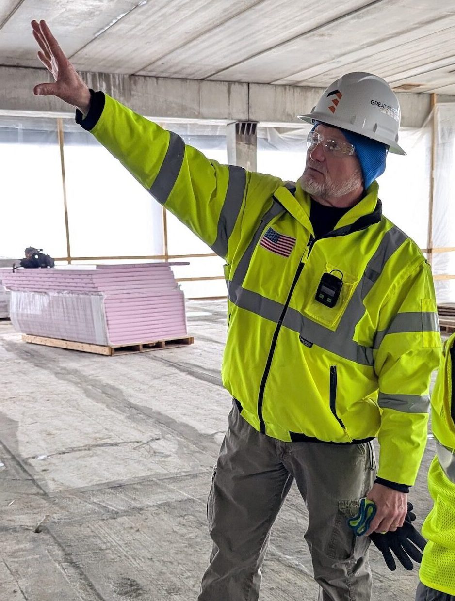 Bob Bolles on the construction site of The Setting in Edina