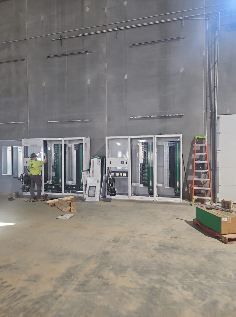 Distribution racks at the new DeGeest facility in Sioux Falls, SD
