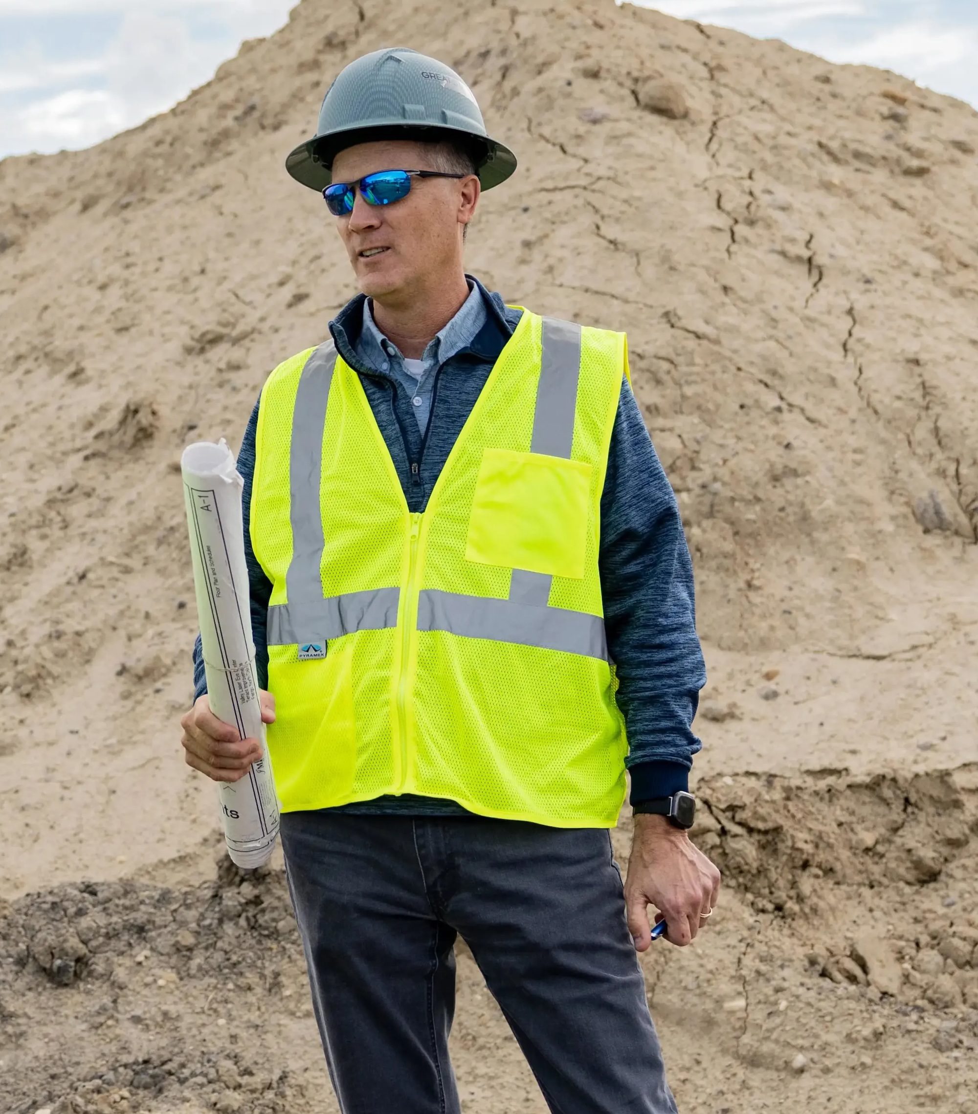 Vice President of Construction Chad Westrick on a jobsite