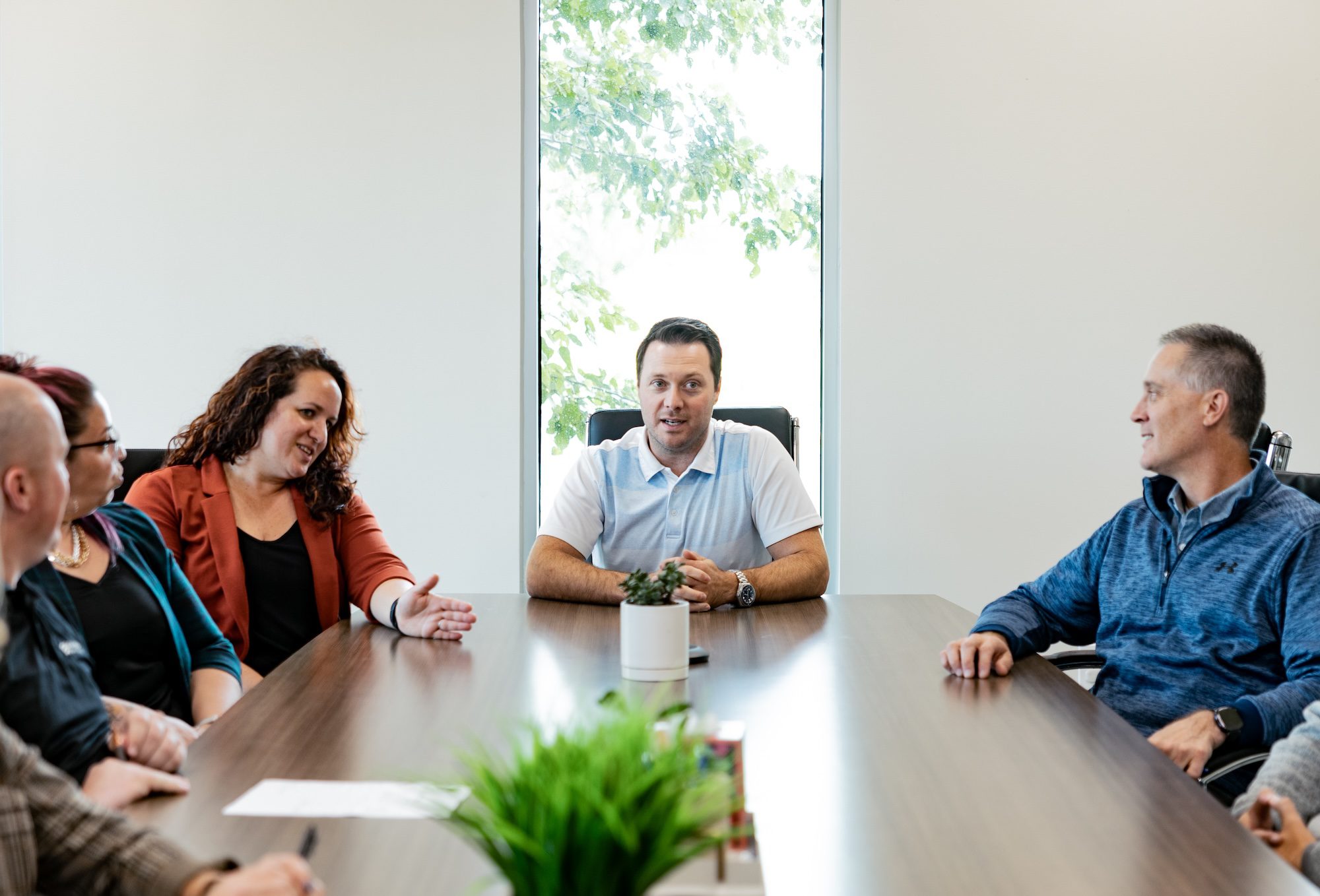 Great States team members sitting at a conference table