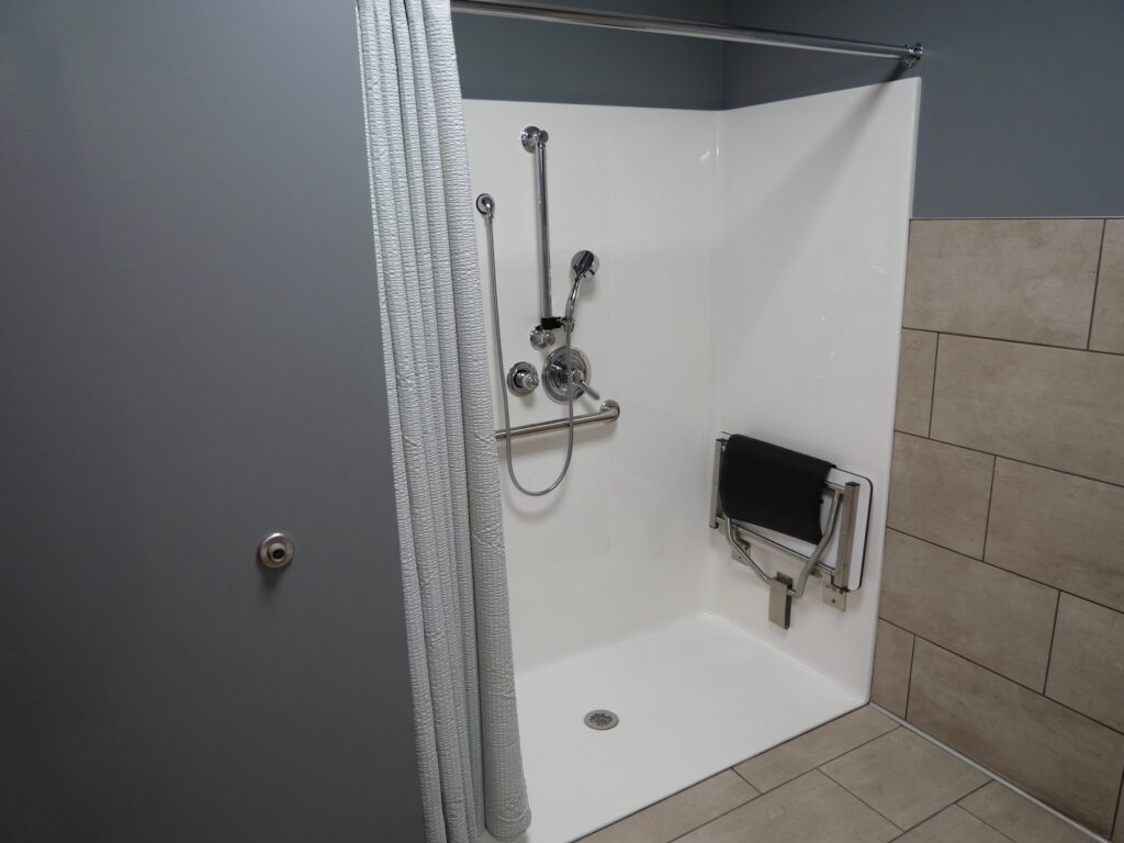 HOTWORX - Grand Forks - Zero Entry Shower in Bathroom