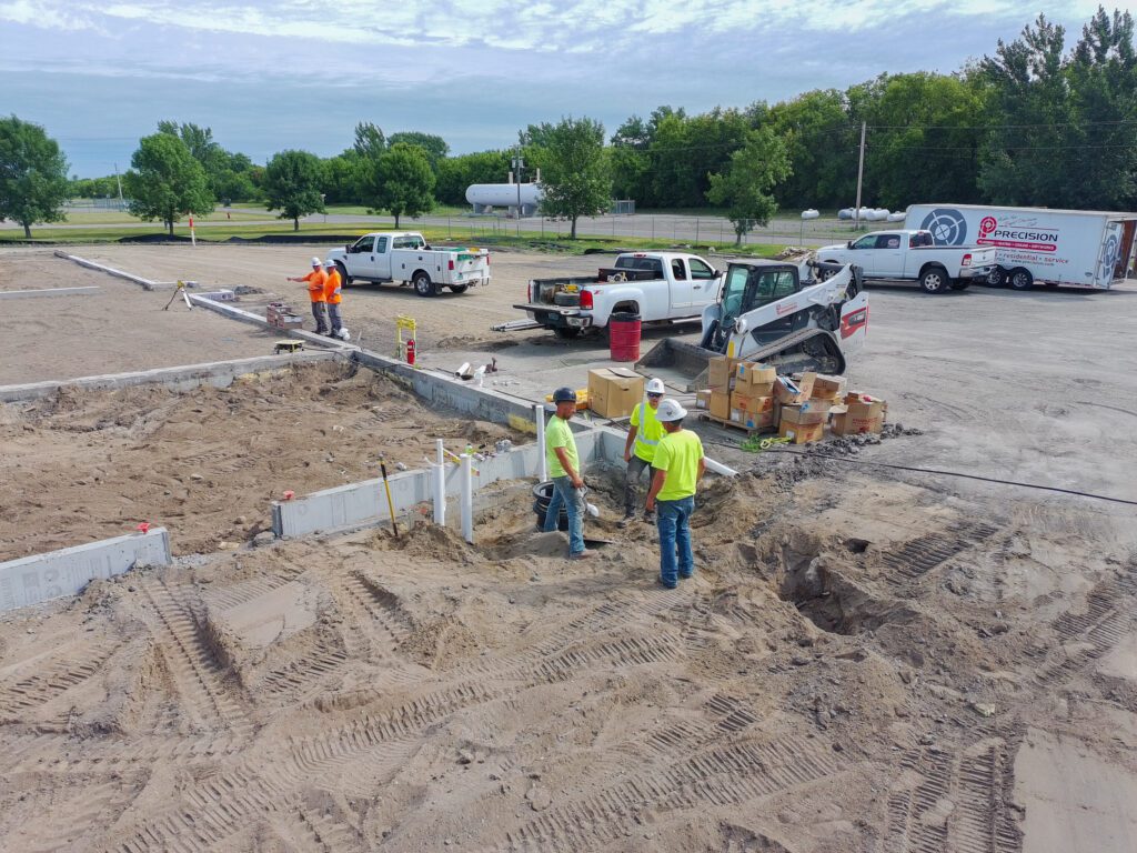 Crews set conduit at the Ada Municipal Complex jobsite