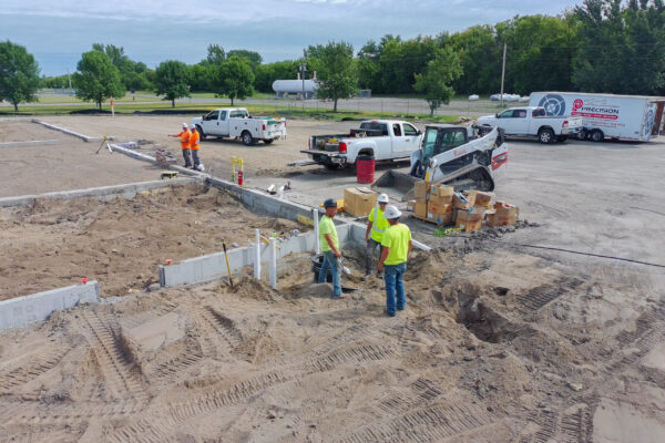 Crews set conduit at the Ada Municipal Complex jobsite