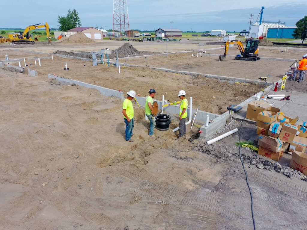 Crews set conduit at the Ada Municipal Complex jobsite