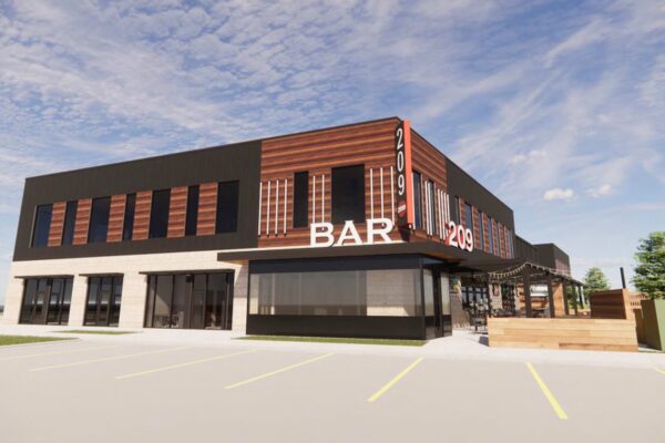Exterior rendering of Bar 209 in Fargo