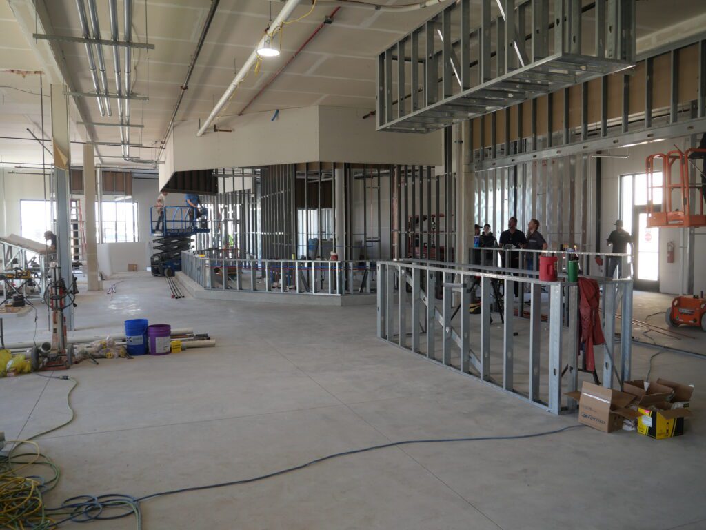 Inside of Bar 209 during construction