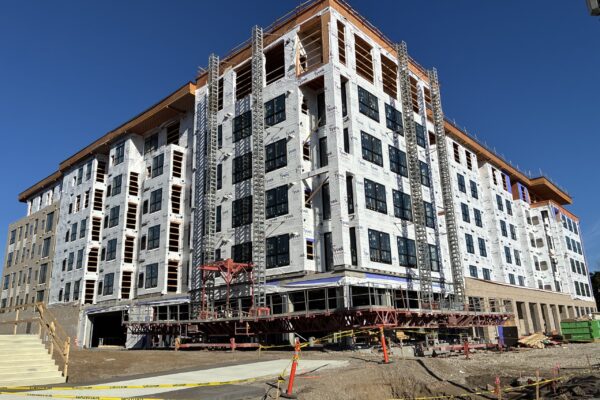 Facade work on The Setting on France