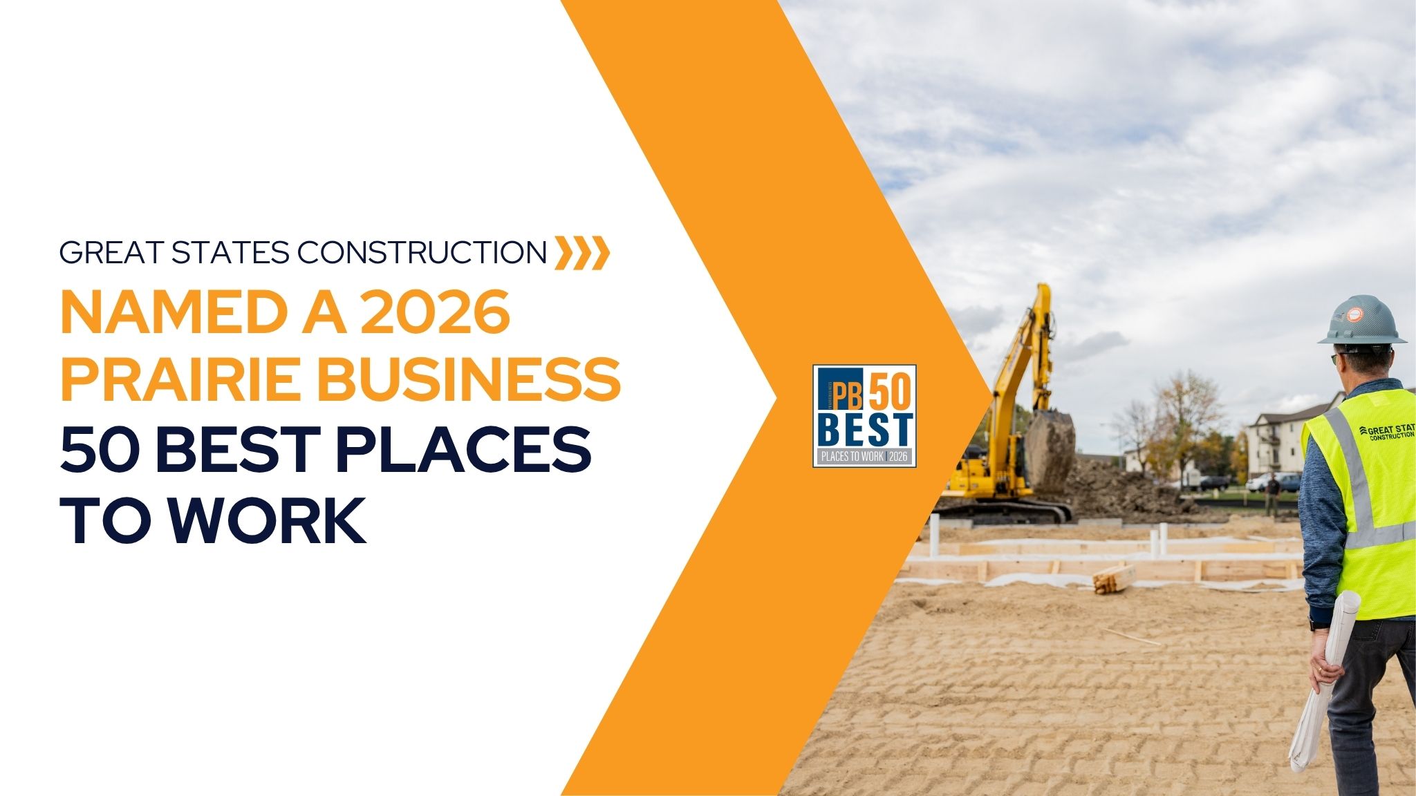 Great States Construction named a 2026 Prairie Business 50 Best Places to Work