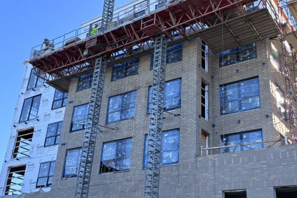 Facade work on The Setting on France