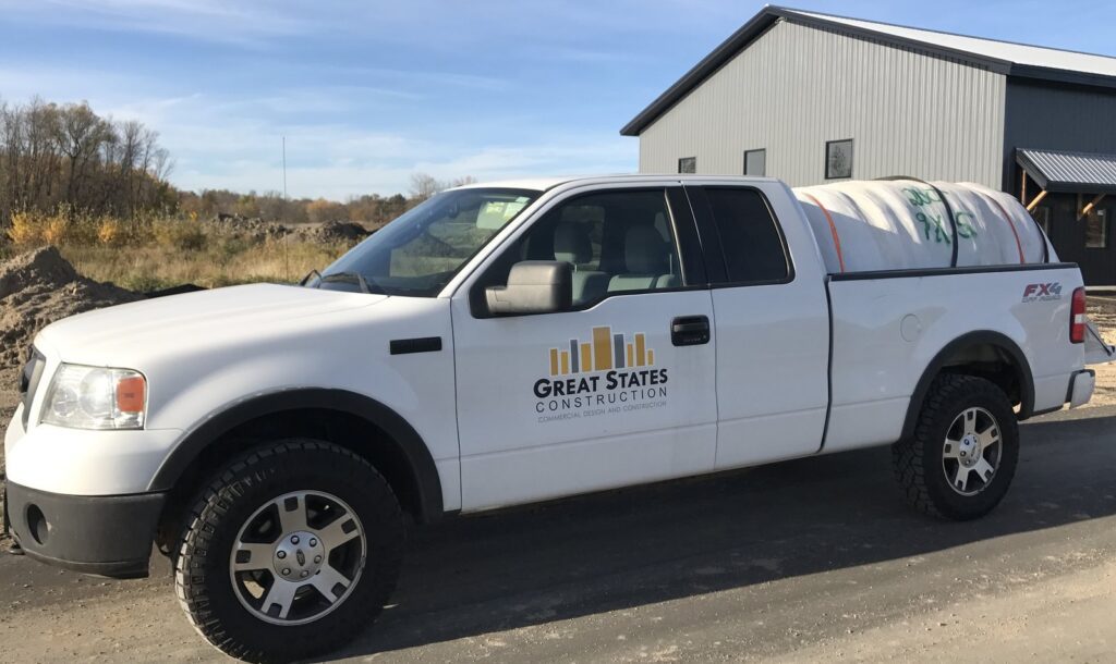 The first Great States Construction company truck